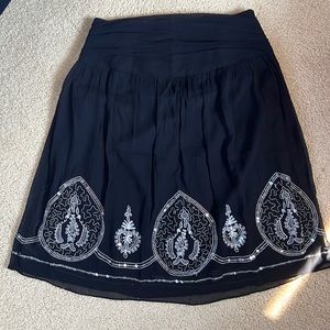 Nygärd collection 100% silk skirt with embroidered sequin detail